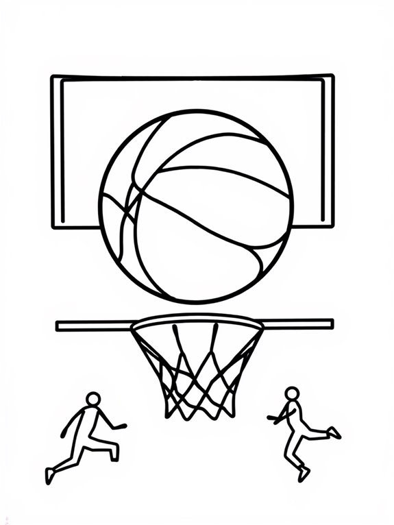 slam dunk coloring page