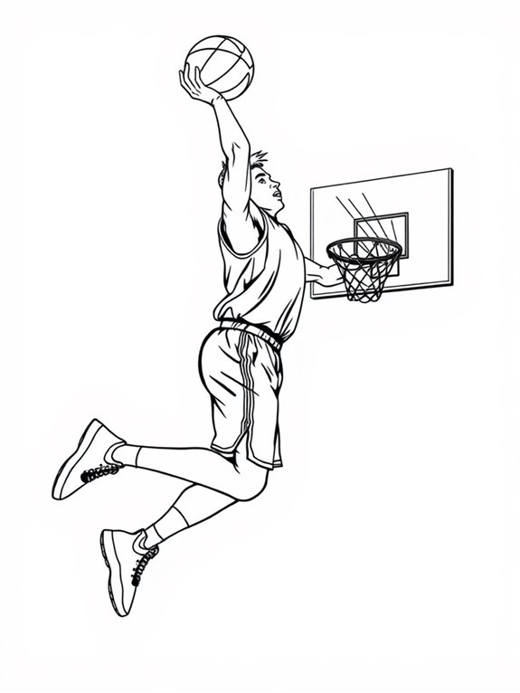 slam dunk coloring page