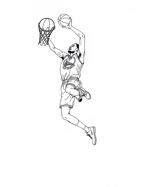 slam dunk kevin durant coloring