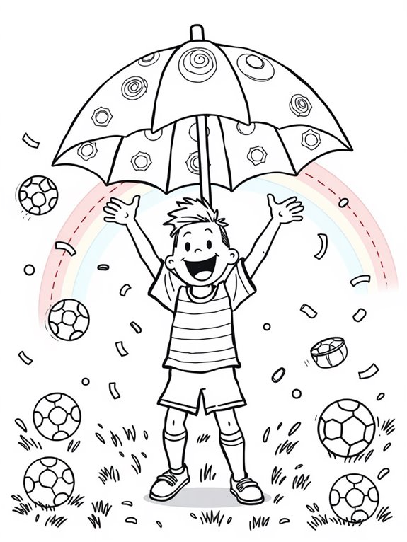 soccer celebration coloring page