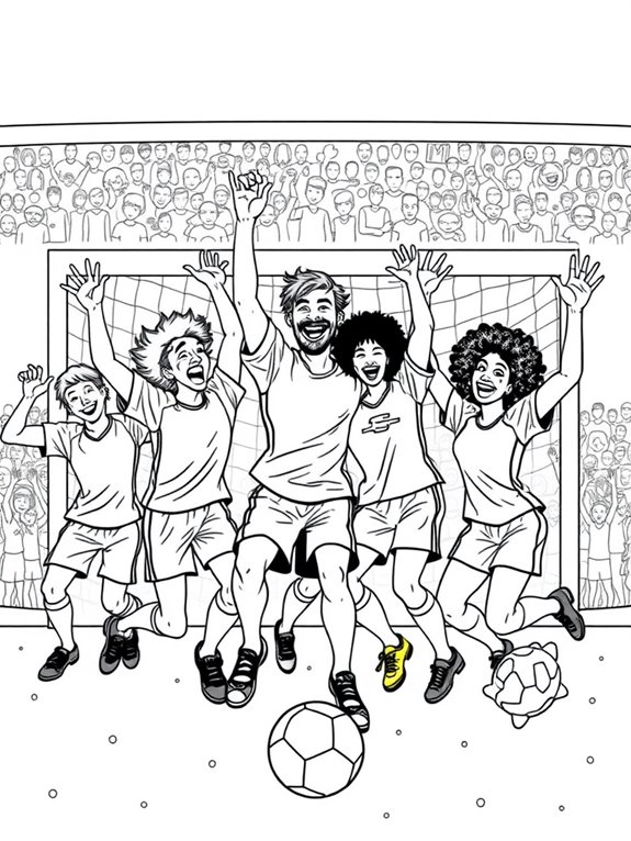 soccer celebration dance coloring