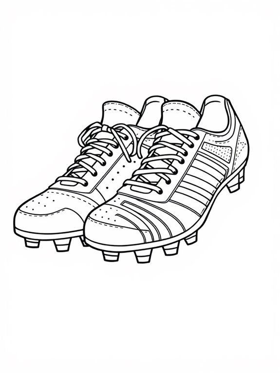 soccer cleats coloring page