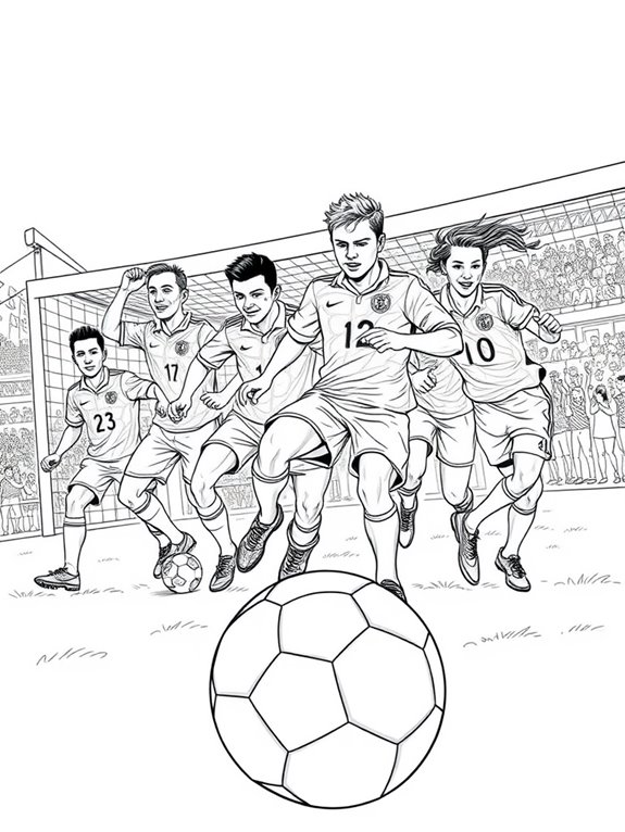 soccer coloring page champions