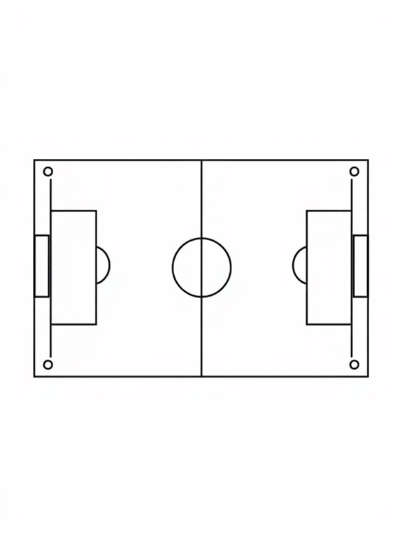 soccer field coloring page