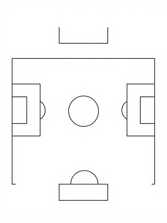 soccer field coloring page