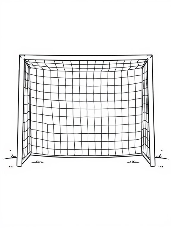 soccer goal coloring page