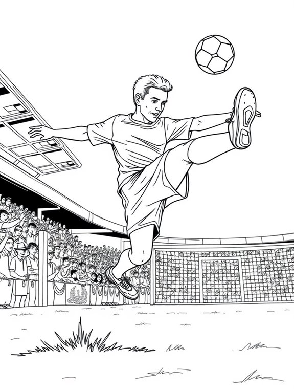 soccer player coloring page