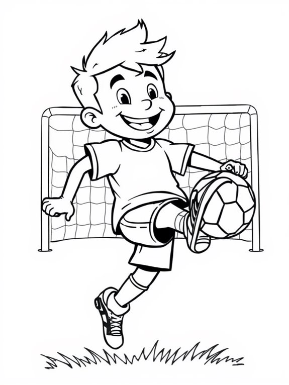 soccer player coloring page