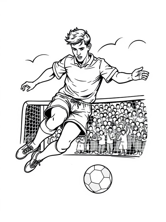 soccer star coloring page