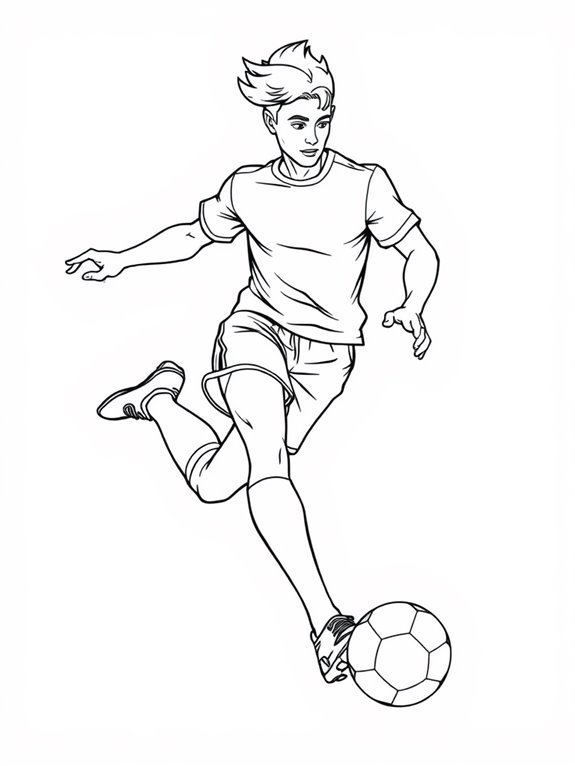 soccer star coloring page