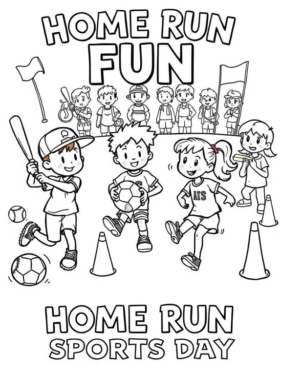 sports day coloring page