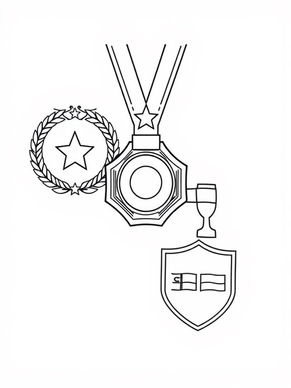 sports medals coloring activity