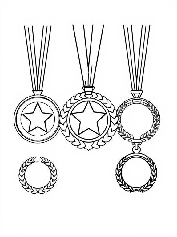 sports medals coloring page