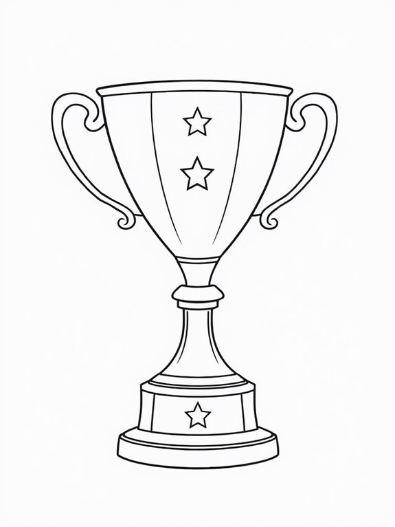 sports trophy coloring page