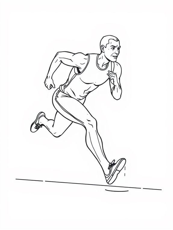 sprinter coloring page design