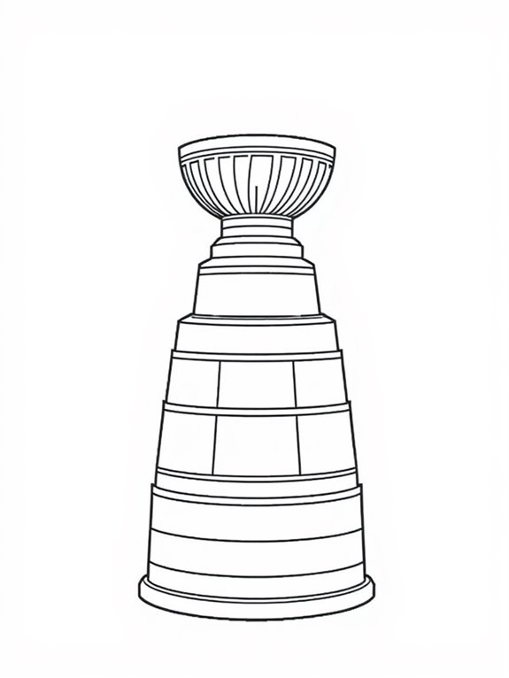 stanley cup coloring outline