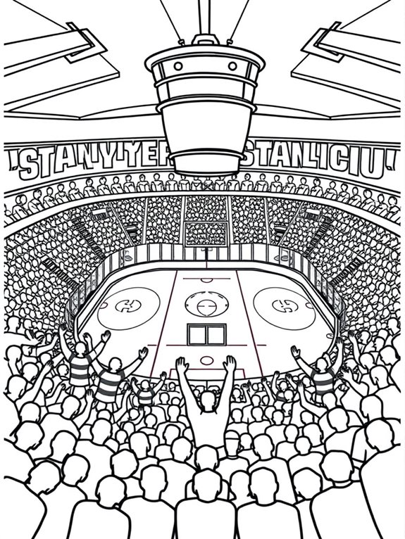 stanley cup stadium coloring page