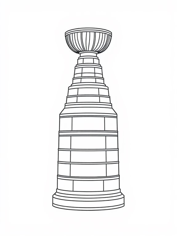 stanley cup trophy coloring page