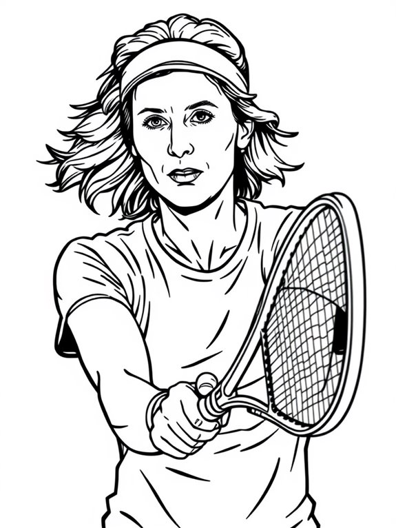 steffi graf coloring page