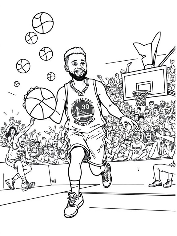 stephen curry basketball coloring page