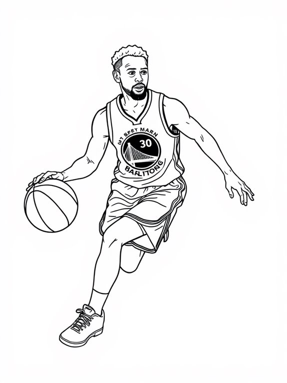 stephen curry coloring page