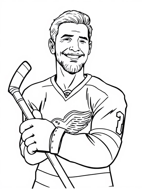 steve yzerman coloring page