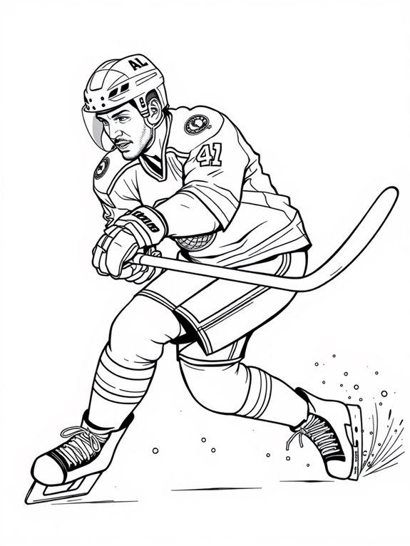 steve yzerman coloring page