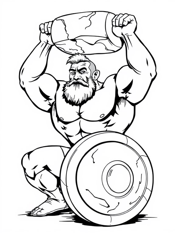 strongman atlas stone art