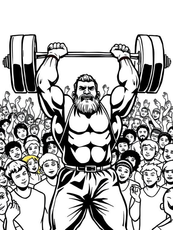 strongman competition coloring page