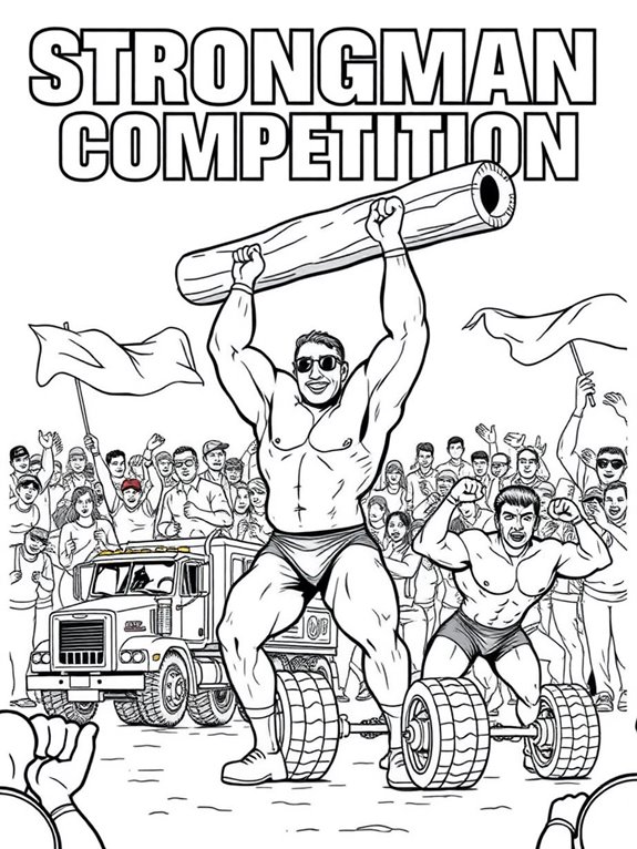 strongman team competition coloring