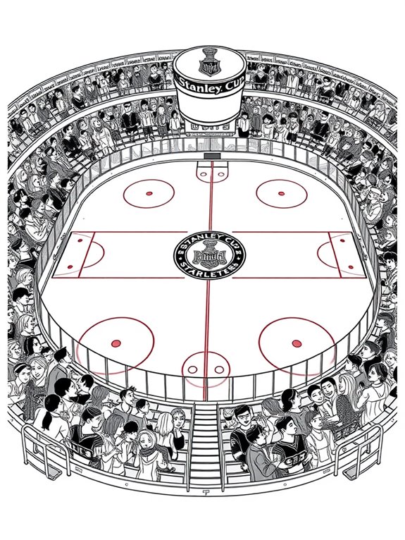 stylish ice rink coloring page