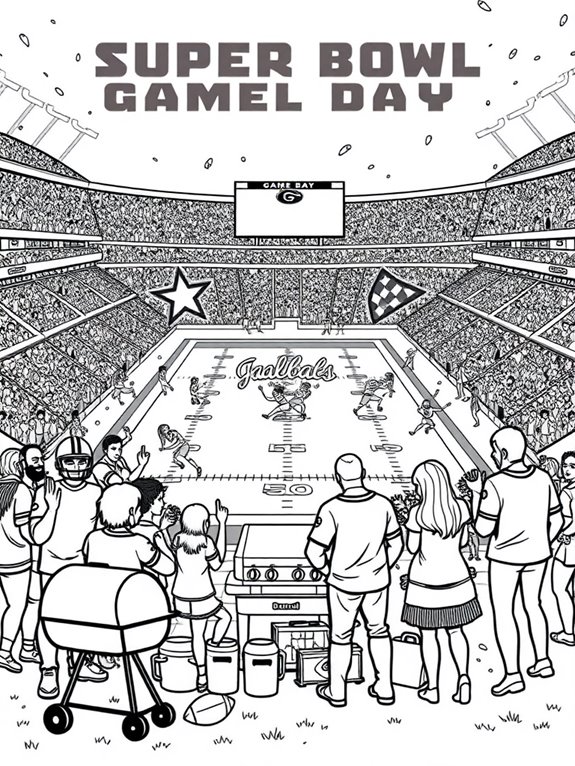 super bowl celebration coloring page