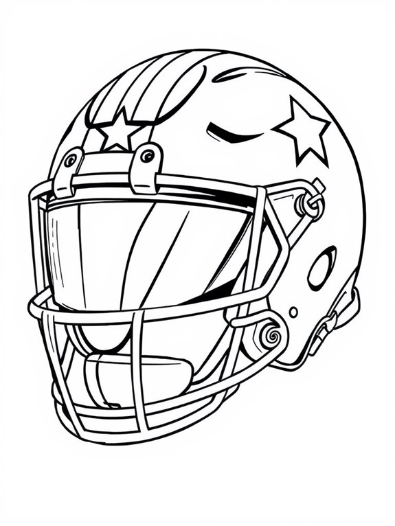 super bowl helmet coloring page