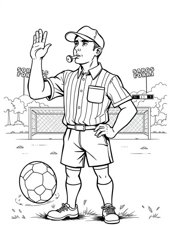 super bowl referee coloring page