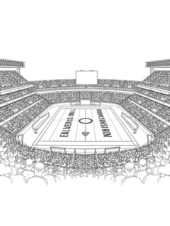 super bowl stadium coloring page