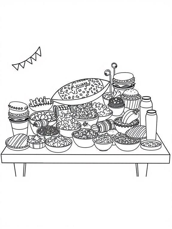 super bowl themed coloring page