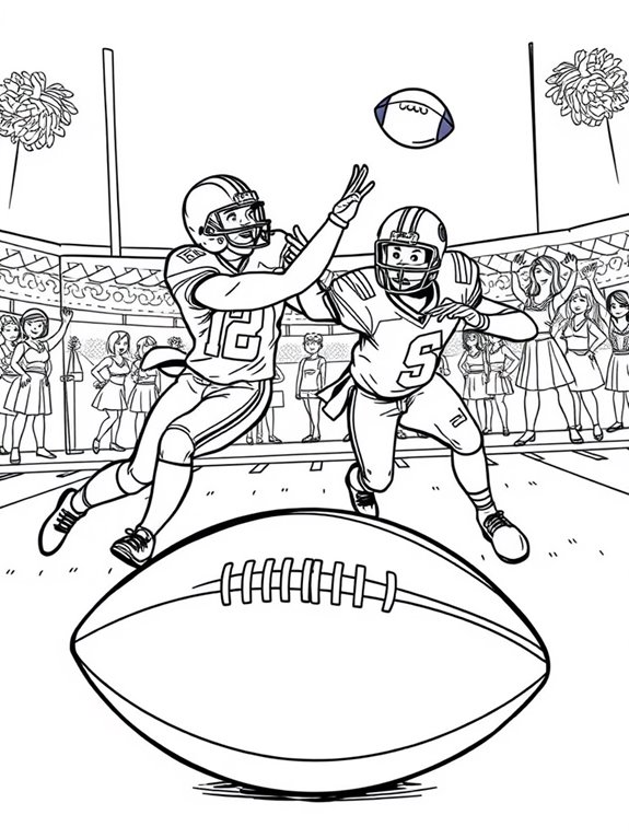 super bowl themed coloring page