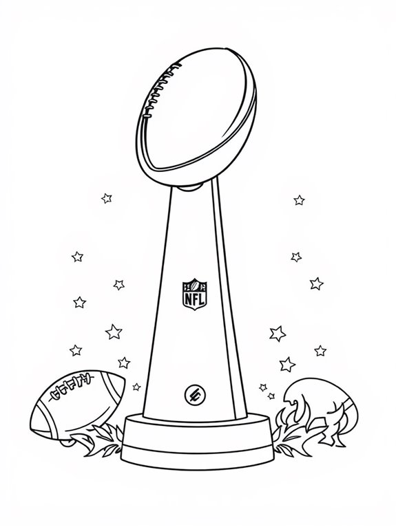 super bowl trophy illustration