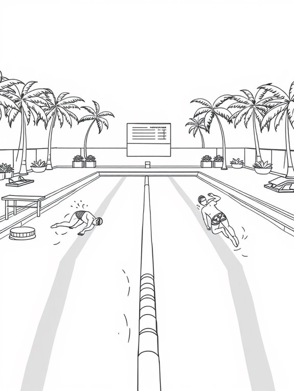 swimming pool coloring page