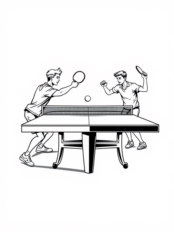 table tennis coloring page