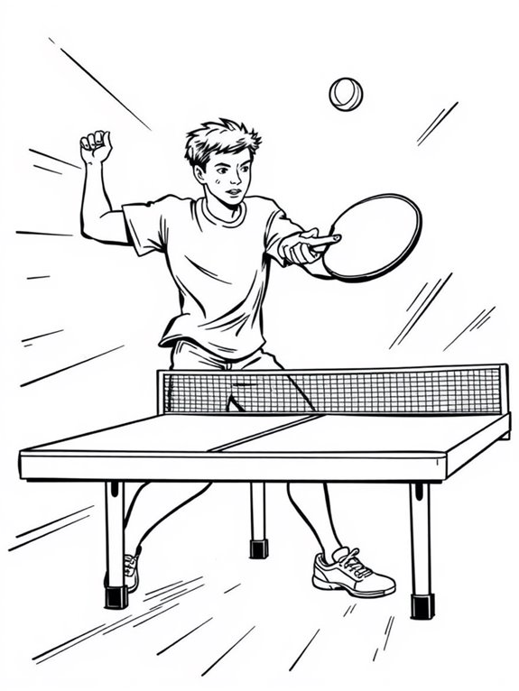 table tennis coloring page