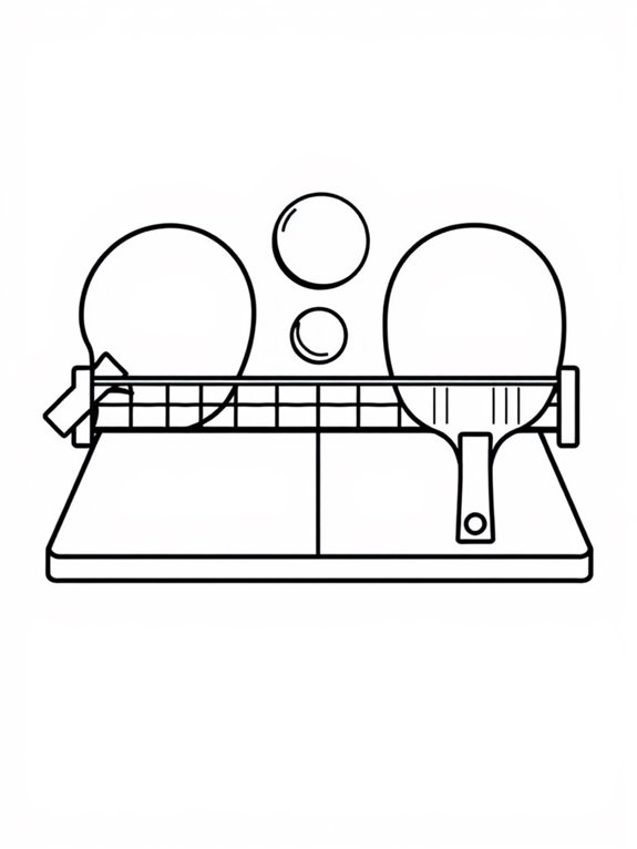 table tennis coloring page