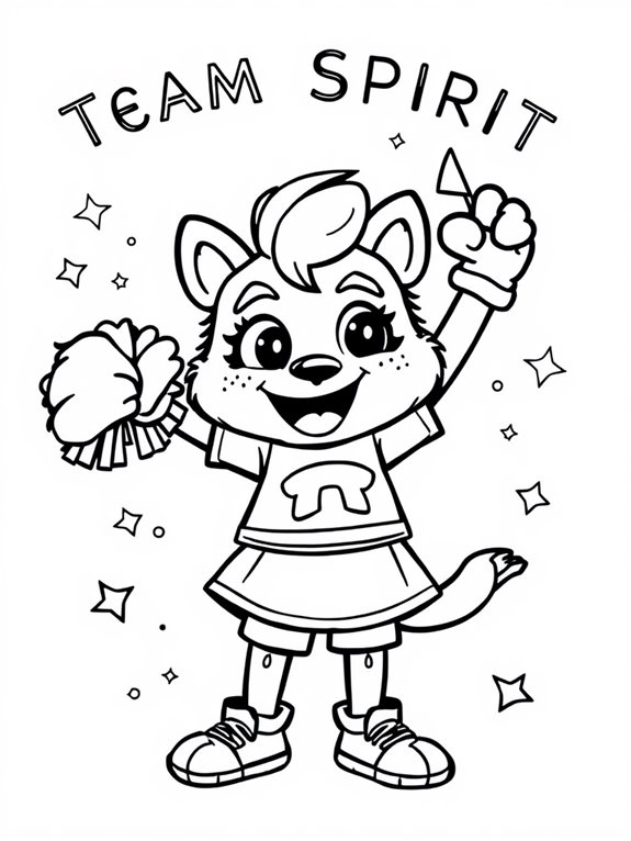 team spirit coloring page