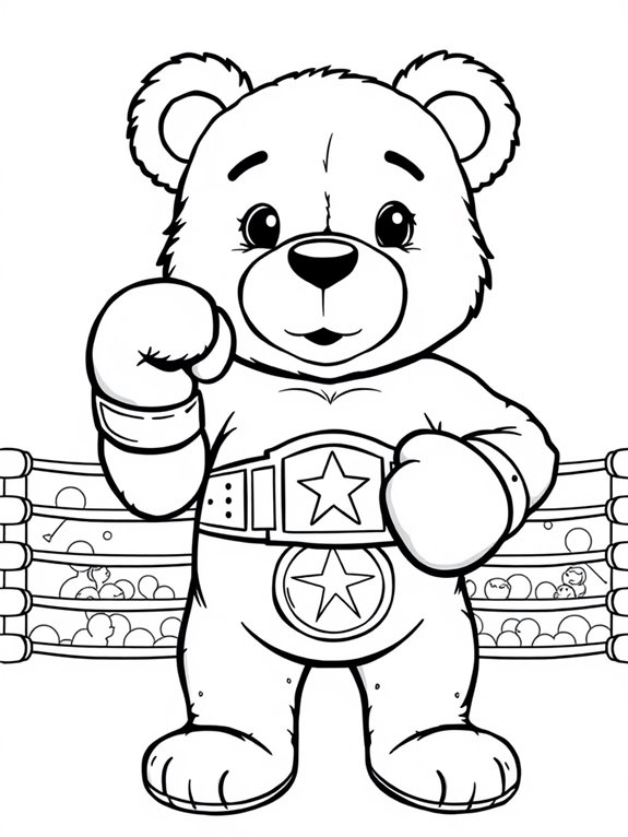 teddy bear boxing champion