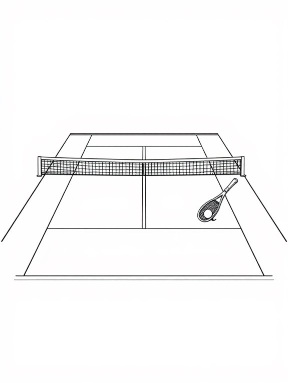 tennis court coloring page