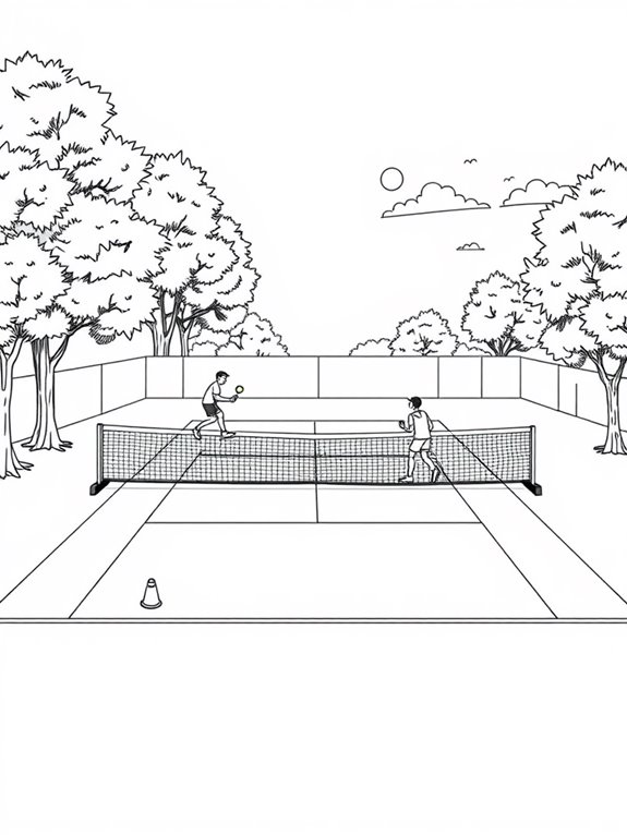 tennis drills coloring page