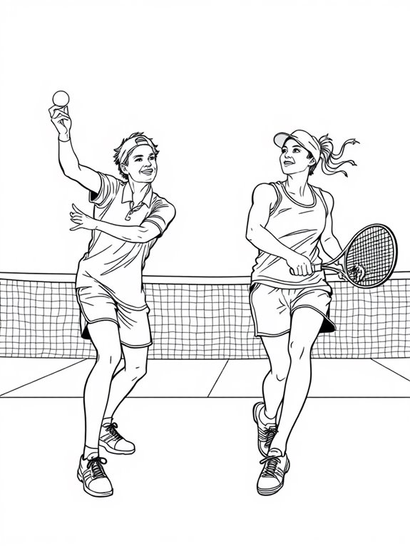 tennis olympic champions coloring page