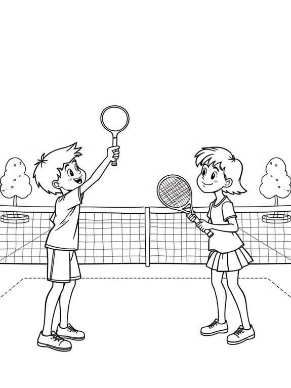 tennis serve coloring page