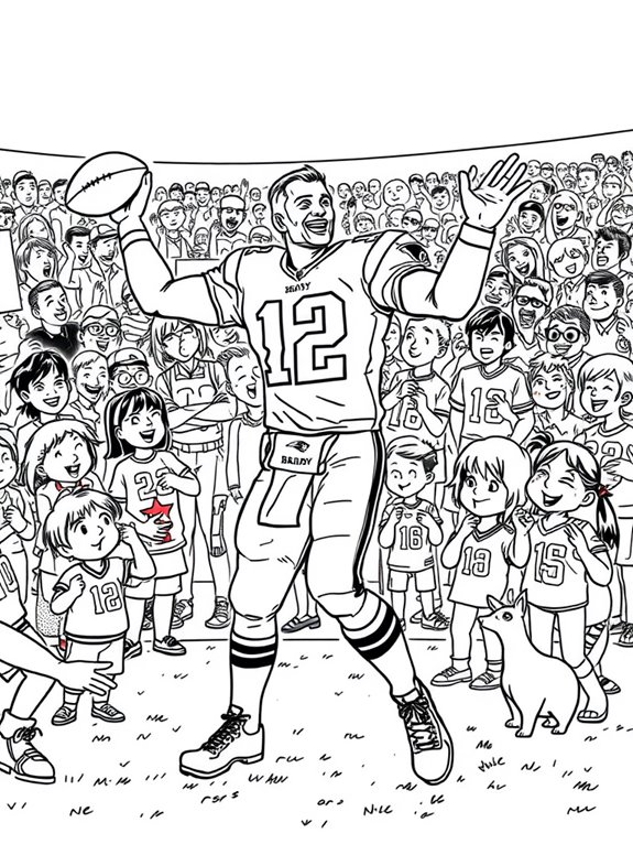 tom brady coloring page