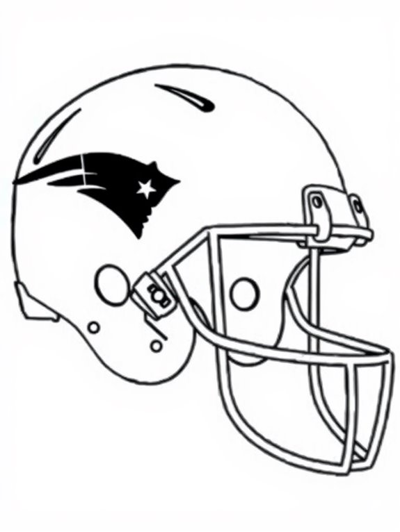 tom brady helmet coloring page